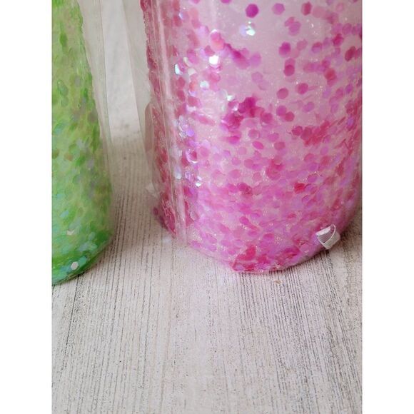 DW home fallen star unscented candle set pink green glitter figure - Picture 5 of 9